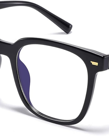 PANNER Oversized Square Blue Light Blocking Glasses for Women Men Anti Glare Reduce Eyestrain Computer Glasses