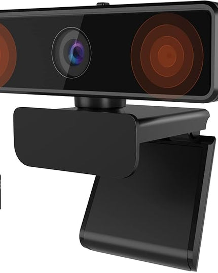 NUROUM V11 2K Webcam for PC, 1080P 60FPS USB Web Camera with Microphone, 1440P@30fps, 90° Wide-Angle, Privacy Cover, Plug&Play for Mac/Laptop/Desktop/Computer, for Zoom/Teams/Google Meet