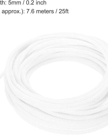 uxcell PET Expandable Sleeving 25ft 1/8" White Cable Management Sleeve Cord Organizer for Wrap Protect Cable
