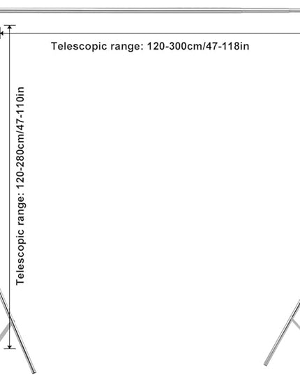 Photo Video Studio Backdrop Stand, 9.19ft Stainless Steel Backdrop Support System Background Stand with Carry Bag for Portrait & Studio Photography