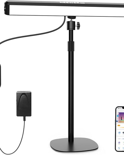 NEEWER Dual Sided RGB LED Streaming Key Light, Smart Desk Lamp Compatible with Alexa Google Assistant for Gaming Video Conference, 16 Million Colors, 2700K-7000K/CRI97+ Studio Tube Lighting, NG01