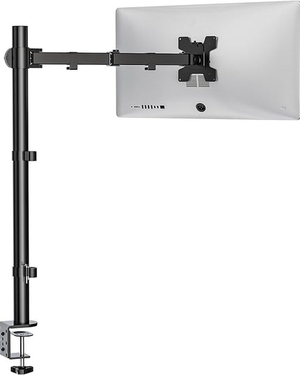WALI Monitor Arm Mount for Desk, Single Extra Tall Computer Desk Mount, Monitor Bracket Mount Stand Single, up to 32 inch, 22 lbs (M001XL), Black