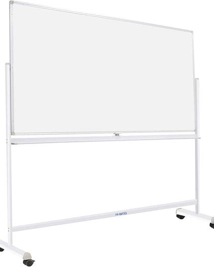 H-Qprobd Mobile Whiteboard 72"x40" Magnetic Dry Erase Board with Stand Double-Sided Rolling Whiteboard for Office, Home & School