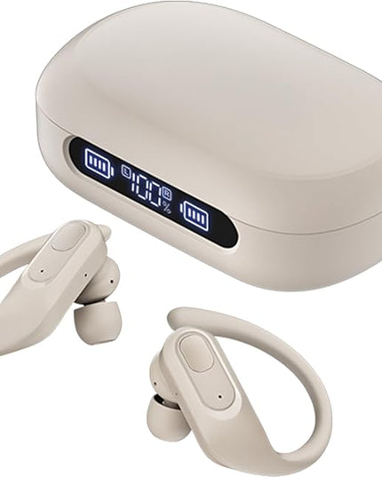 Wireless Earbuds Bluetooth 5.3, 96H Playtime Sports Earphones with Ear Hooks, LED Power Display, Waterproof in-Ear Headphones with Mic for Workout & Running
