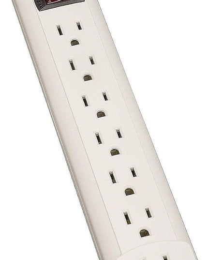 Tripp Lite Protect It! Surge Protector, 7 AC Outlets, 25 ft Cord, 1,080 J, Light Gray