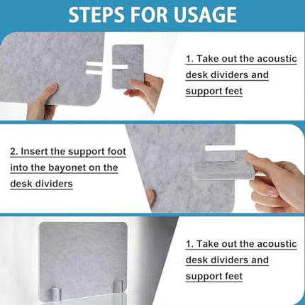 Acoustic Desk Privacy Panel - Soundproof Divider for Office & Home, Reduces Visual Distractions, Enhances Focus & Productivity, Stylish Workstation Solution