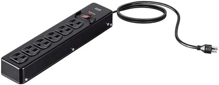Monoprice Heavy Duty Metal Surge Protector - 6 Outlet Power Strip, 540 Joules, UL Certified, 6 Feet Cable, Black