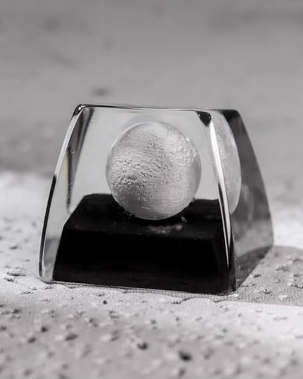 Mercury Planet Artisan Keycap R1 SA Profile Custom Solar System Planets Keycaps 1U ESC Handmade Resin Gaming Galaxy Key Cap Cherry MX Switch Compatible Mechanical Keyboard Space Lover Gift