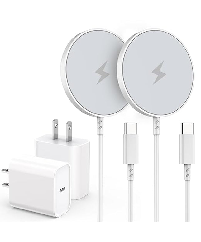 Magnetic Wireless Charger for iPhone, 2Pack 6FT [Apple MFi Certified]Mag-Safe Charger Cable Wireless Magnetic Charging Cord with USB C Fast Charging Block for iPhone Air/17/17 Pro/17 Promax/16/16Plus