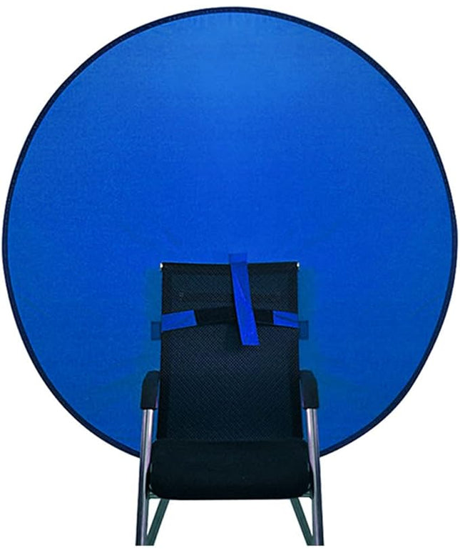 1 PC Green Screen Background, Nylon Background Screen Portable Foldable Backdrop for Live Streaming, Chair Photo Studio Solid (Blue, 110cm, only Screen,NO Stand)