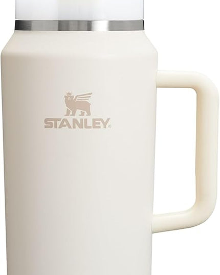 STANLEY Quencher H2.0 Tumbler with Handle & Straw 64 oz | Flowstate 3-Position Lid | Large Capacity for Travel & Sports | Insulated Stainless Steel Cup | BPA-Free | Cream 2.0