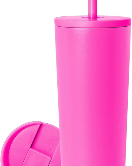 Simple Modern Insulated Tumbler with Lid and Straw | Iced Coffee Cup Reusable Stainless Steel Water Bottle Travel Mug | Gifts for Women Men Her Him | Classic Collection | 24oz | Raspberry Vibes