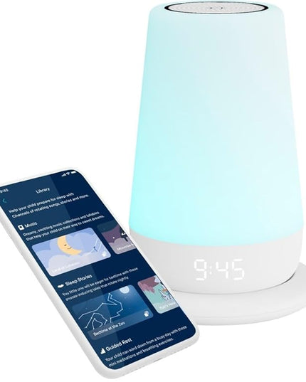 Hatch Rest+ Baby & Kids Sound Machine | 2nd Gen | Child’s Night Light, Alarm Clock, Toddler Sleep Trainer, Time-to-Rise, White Noise, Bedtime Stories, Portable, Backup Battery (with Charging Base)