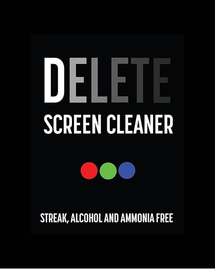 Delete Screen Cleaner 16oz Spray Bottle | Premium Streak-Free, Alcohol & Ammonia-Free Solution for All Devices | Gentle, Odorless & Easy to Use | Improves Visibility & Longevity of Screens