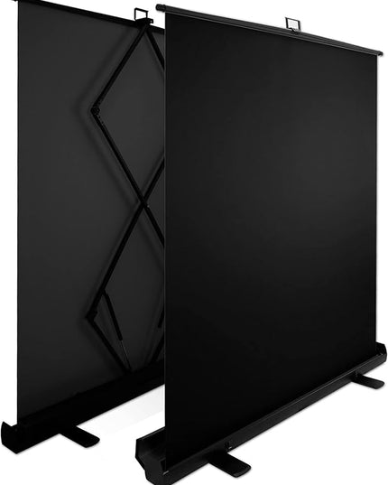 KHOMO Gear 62-Inch Black Backdrop – Collapsible, Portable Photography & Video Background for Studio, Streaming, Zoom & Content Creation – Wrinkle-Resistant, High-Density Fabric, Easy Setup