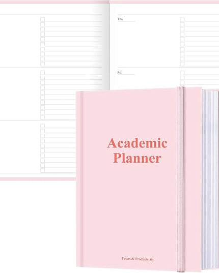 Academic Planner for 2026 or Anytime – 8.5" x 11" Undated Weekly Student Planner For Homeschool, High School, College & Nursing Students, 200 Pages, Pink