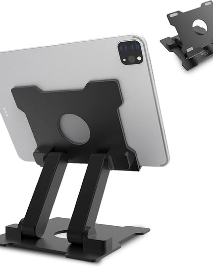 KABCON Tablet Stand,Adjustable Drawing Holder Eye-Level Aluminum Solid Stand for Desk, Portable Monitor, iPad Pro 9.7 10.5 Air Mini,Microsoft Surface Pro,Tab-Up to 15''