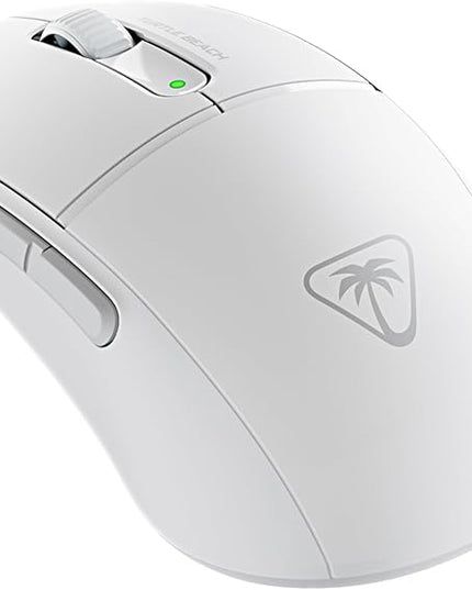 Turtle Beach Burst II Air Wireless Gaming Mouse - 47g Ultra Lightweight, Optical Switches, 26000 DPI Optical Sensor, 120-hour Rechargeable Battery, Symmetrical Design, Bluetooth, USB-C Cable – White