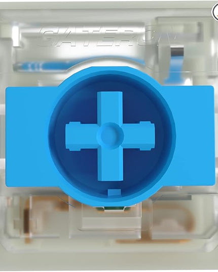 GATERON KS-33 Low Profile 2.0 Switches Shaft 3 Pin Factory Pre-lubed for MX Mechanical Keyboard White Bottom Housing 35pcs (Blue)