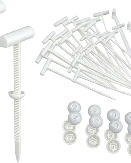 Nylon Universal Cable Tie Buckle, Upgrade Cable Tie Buckle Zip Tie, Zip Tie Style Clip, Multifunctional Nylon Cable Ties for Cars Daily Repair Bumper Clips (White 50pcs)