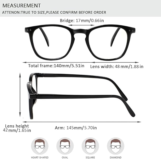 Henotin 3 Pack Blue Light Blocking Reading Glasses,Spring Hinge Computer Readers for Men Women,Anti UV Ray Filter Eyeglasses (Mixed Color, 0.75)