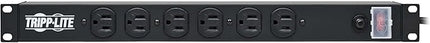 Tripp Lite 12-Outlet Rackmount PDU Power Strip, Network-Grade Front & Rear Facing Outlets, 15A, 120V, 15ft Cord with 5-15P Plug, Horizontal 1U Rack Mount, Lifetime Manufacturer's Warranty (RS-1215)