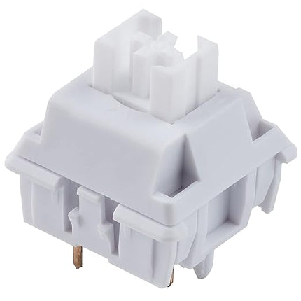 WS White Linear Mechanical Keyboard Lubed Switches, 5-Pin 45gf Quiet Pre-Lubed Switches with Standard MX Structure (35pcs)