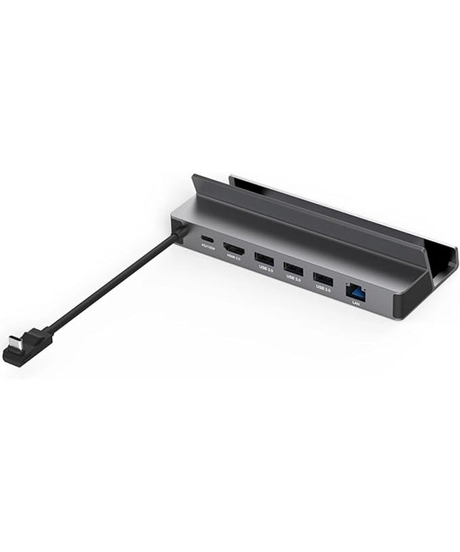 Diyeeni USB C Docking Station for Steam Deck & ROG Ally, 6-in-1 Dock with HDMI 2.0 4K@60Hz, Gigabit Ethernet, 3*USBA 3.0, 100W PD Fast Charging, Plug and Play