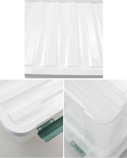 20 Quart Clear Plastic Bin with Lid, Latching Storage Box, 6 Packs