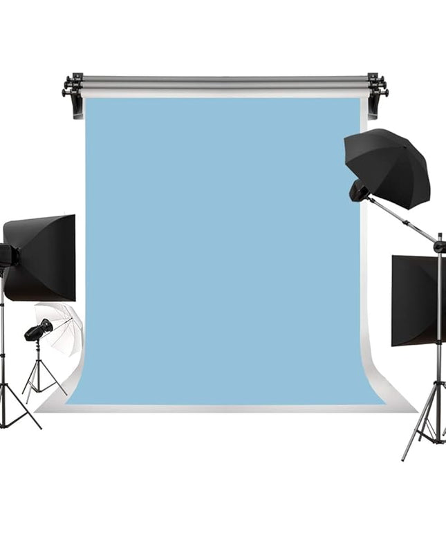 Kate 8ft×10ft Solid Light Blue Backdrop Portrait Photography Background for Photography Studio Children and Headshots Sky Blue Backdrop Background for Photo Booth