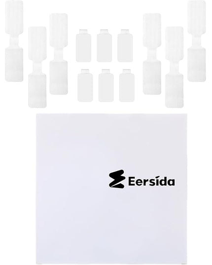 Eersida 60 Pieces Self Adhesive Cable Labels Wire Labels Nylon Writable Cord Tags Waterproof White Wire Cable Tags for Electronics Office Computers Management and Identification(Rectangle,3.54 Inch)