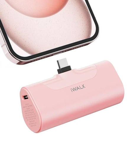 iWALK Portable Charger for iPhone 17/16/15 USB-C Small Power Bank 20W 4,500mAh Fast Charging Battery Pack Compatible with iPhone 15/16/17 Plus/17 Pro/17 Pro Max, Samsung Galaxy S25/S24/S23 Android