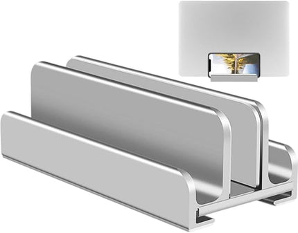 Vertical Laptop Stand Desktop Dock Holder Metal Desktop Stand for Computer, Tablet Aluminum Anti Slide Phone Desktop Holder