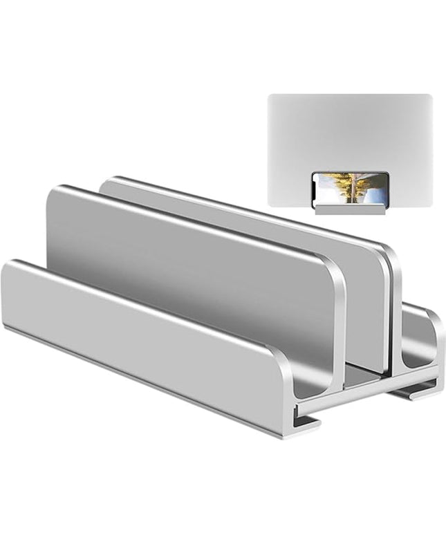 Vertical Laptop Stand Desktop Dock Holder Metal Desktop Stand for Computer, Tablet Aluminum Anti Slide Phone Desktop Holder