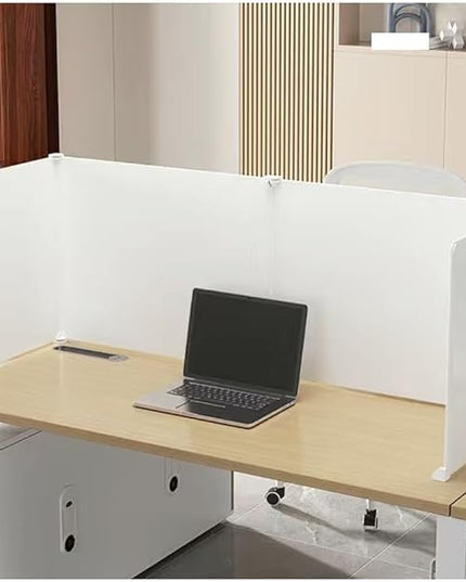 Desk Privacy Divider, Study Partition, Office Privacy Panel, Soundproof Protect Privacy, Foldable Easy to Store, Hard Material White(90CMx45CMx35CM)