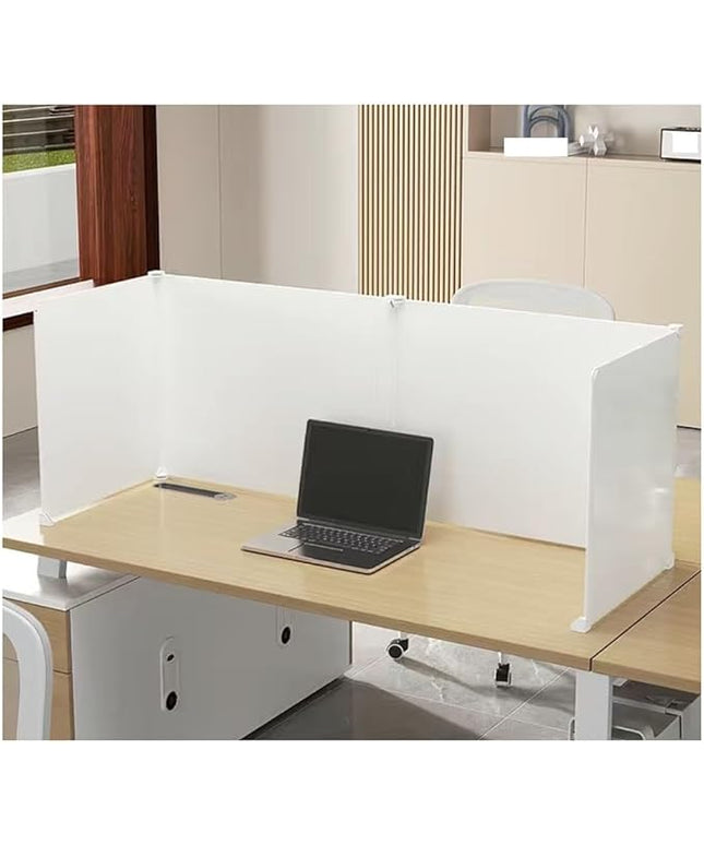 Desk Privacy Divider, Study Partition, Office Privacy Panel, Soundproof Protect Privacy, Foldable Easy to Store, Hard Material White(60CMx30CMx30CM)