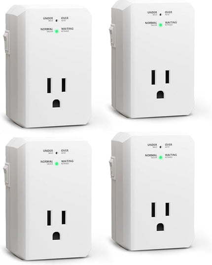 BSEED Single Outlet Surge Protector, Small Surge Protector Wall Tap with Ground Protected Light Indicators for Refrigerators, PC, TV, Xbox Series X, PS5 and Home Appliances, 15A, 1875W, 120V, 4 Pack