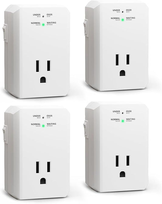 BSEED Single Outlet Surge Protector, Small Surge Protector Wall Tap with Ground Protected Light Indicators for Refrigerators, PC, TV, Xbox Series X, PS5 and Home Appliances, 15A, 1875W, 120V, 4 Pack