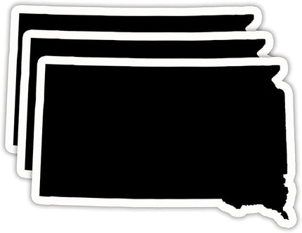 (3PCS) South Dakota State Map Stickers, US State Stickers - Waterproof Vinyl Decals for Tumblers, Water Bottles, Laptops, Books, Scrapbooks, Great for South Dakota Lovers 3 x 2 Inch