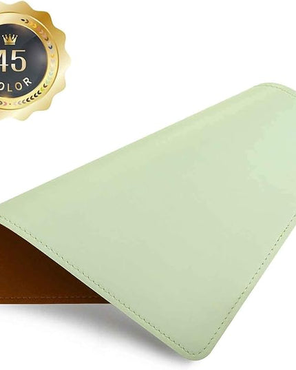 Mouse Pad, PU Mouse Pad，Leather Mouse Pad with Stitched Edge Micro-Fiber Base with Non-Slip Waterproof，Mouse Pad for Computers，Laptop, 8x11Inch (Fresh Green)