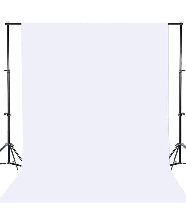GFCC 7x10FT White Backdrop Background - for Photography Photo Booth Backdrop for Photoshoot Background Screen Video Recording Parties Curtain