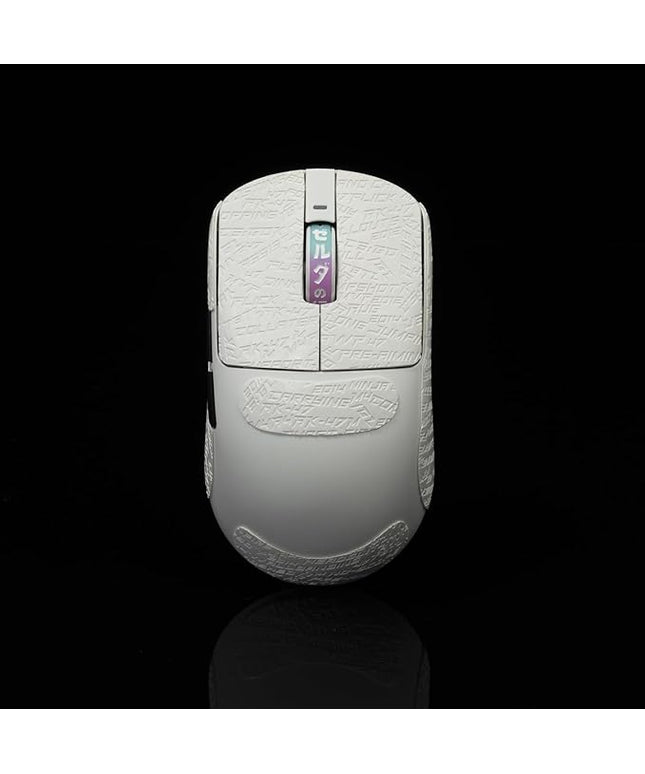 Gamer Mouse Grip Tape Sticker for VGN Dragonfly R1 Pro MAX VXE Non Slip Suck Sweat Pre Cut Easy Install CS Letter White