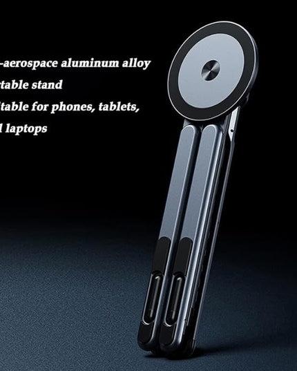 Portable Laptop Stand - Travel Laptop Stand, Magnetic Aluminum AlloyLaptop Tablet Holder Tripod | Magnetic Phone Tripod Holder - for Travel Office Outdoor Indoor Desk Home
