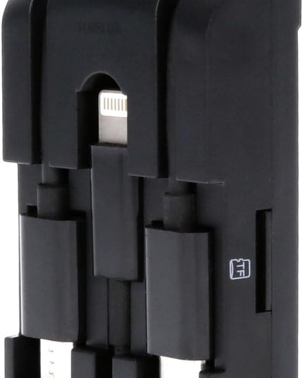 MUDDY 4-in-1 Multi Card Reader for Trail Camera Image and Video Viewing with OTG Support and Apple and Android Compatibility (Black)