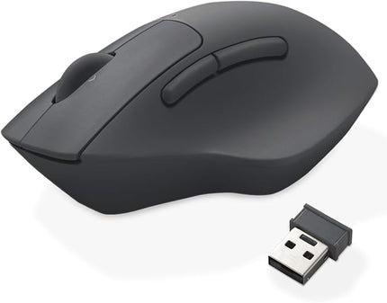 ELECOM Wireless Mouse Ergonomic Shape, 2.4Ghz with Receiver, Silent Click, 20-Month Battery Life, 2000DPI, 5 Buttons, Tilt Wheel, Optical Sensor, Compatible with PC, Mac, Laptop, Black (M-SH30DBSKBK)