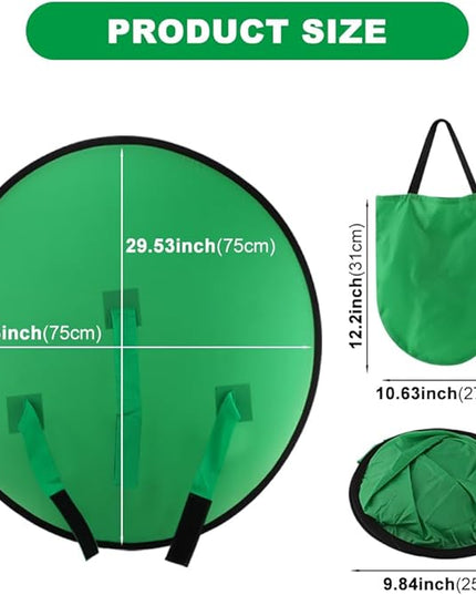 1 PC Green Screen Background, Nylon Background Screen Portable Foldable Backdrop for Live Streaming, Chair Photo Studio Solid (Green, 75cm，only Screen,NO Stand)