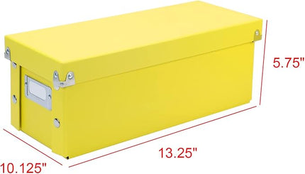 Snap-N-Store CD Storage Box - Pack of 1/2 - Durable Disc Holder with Lid to Store for Discs (2 Pack - CD, Yellow)