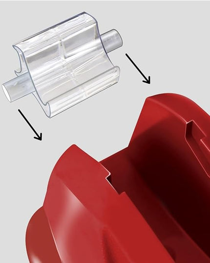 Acrimet Premium Desktop Tape Dispenser, Plastic, Non-Skid Base (Heavy Duty) (Red Color)