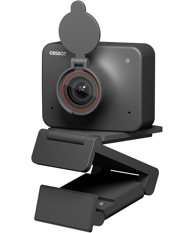 OBSBOT Meet AI-Powered 4K Webcam, AI Framing & Autofocus, Webcam with Microphone, Background Bokeh, 60 FPS, HDR Low-Light Correction, Beauty Mode, Webcam for PC, Streaming, Conference, Gaming, etc.