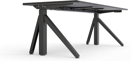 DEZCTOP Revon Pro Electric Standing Desk, 71" x 31.5" Large Work Surface, Height Adjustable (27.6"-47.2"), Sturdy Keel Frame, with Magnetic Modular System, Anti-Collision, Ash Black for Home Office